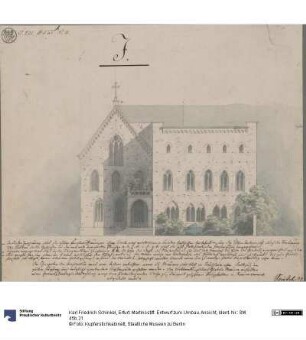 Erfurt. Martinsstift. Entwurf zum Umbau. Ansicht