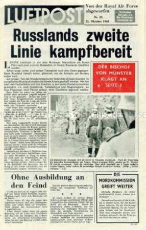 Britisches Nachrichtenblatt "Luftpost" u.a. zur Lage an der Ostfront