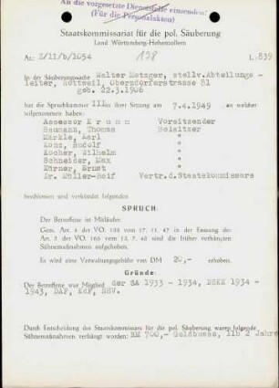 Metzger, Walter