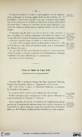 Séance du Comité du 3 mai 1880