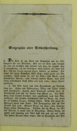 Geographie oder Erdbeschreibung
