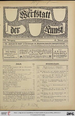 Heft 16 (18. Januar 1909)