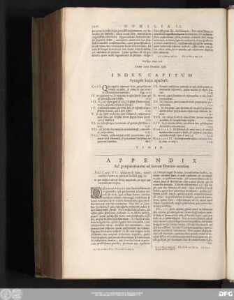 Index Capitum Synopsis huius opusculi.