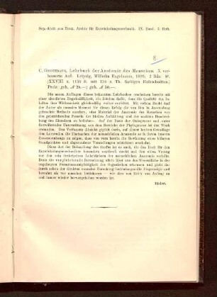 C. Gegenbaur, Lehrbuch der Anatomie des Menschen