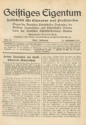 Heft 15 (15. September 1912)