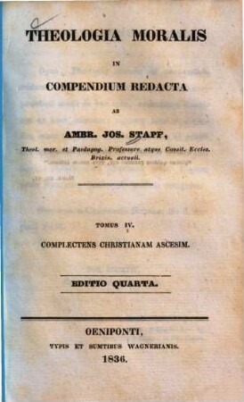 Theologia moralis in compendium redacta, 4