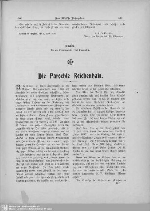 Die Parochie Reichenhain