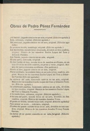 Obras de Pedro Pérez Fernández