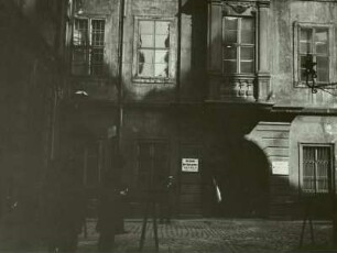 Wohnhaus (sog. Gerv'sches Haus) : Dresden, Residenzschloss während des Umbaus (1889-1901) unter G. Dunger und G. Frölich. Gerv'sches Haus