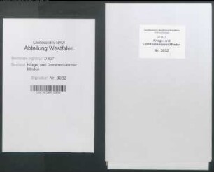 Abfindung des königlichen Forstamts aus der Hiller Mark (Amt Petershagen)