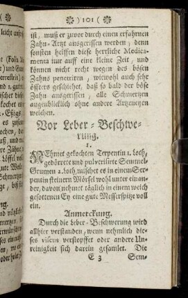 Vor Leber-Beschwerung