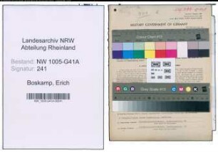 Entnazifizierung Erich Boskamp , geb. 27.09.1911 (Wachtmeister)