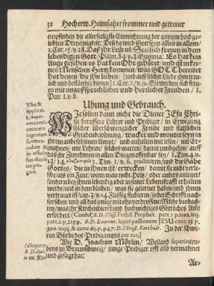 Ubung und Gebrauch.