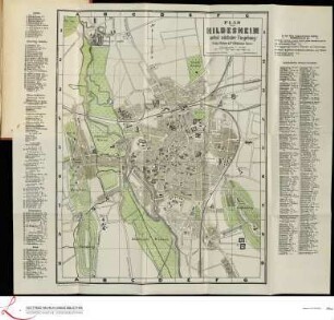Plan von Hildesheim nebst nächster Umgebung