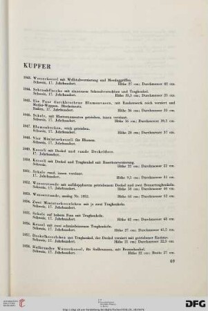 Kupfer (Nr. 1043-1104)
