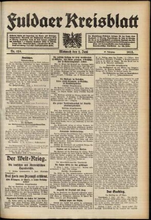Ausgabe vom Mittwoch, den 02. Juni 1915.