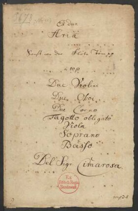 L' Impresario in angustie. Auszüge; S, orch