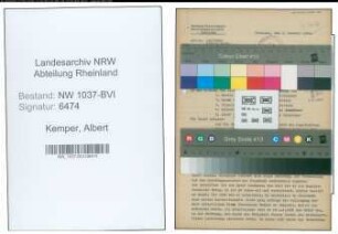 Entnazifizierung Albert Kemper , geb. 24.07.1891 (Kaufmann)