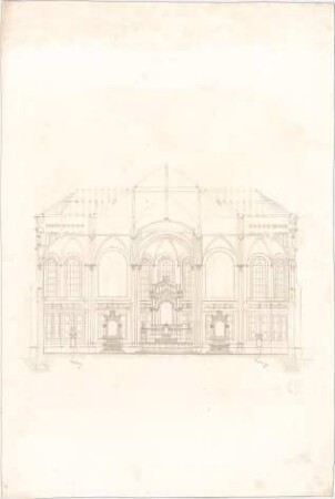 Voit, August von; Weißenhorn; Pfarrkirche - Schnitt