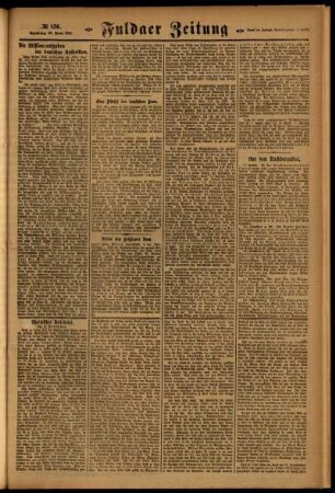 Zweite Ausgabe vom Samstag, den 18. Juni 1921.