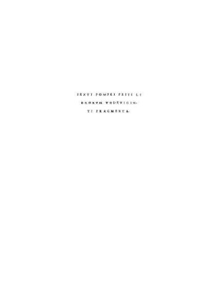 Sexti Pompeij Festi undeuiginti librorum fragmenta