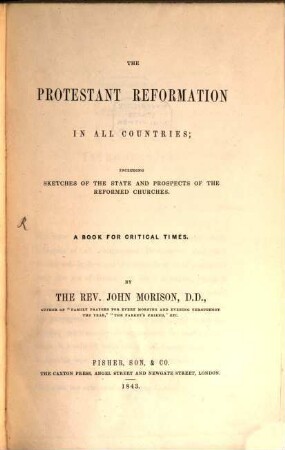 The protestant reformation in all countries
