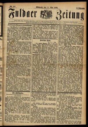 Ausgabe vom Mittwoch, den 11. Mai 1892.