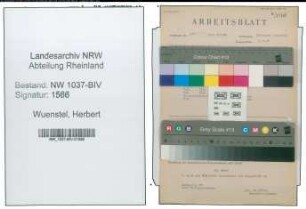 Entnazifizierung Herbert Wuenstel , geb. 31.08.1906 (Buerovorsteher)
