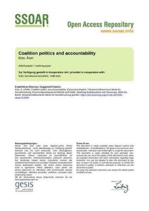 Coalition politics and accountability