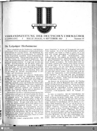 Die Leipziger Herbstmesse