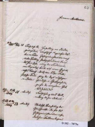 Schreiben an Kayser, Ministerial Baukommission. Tätigkeitsbericht 15.12.1889 bis 01.04.1889 (Brief)