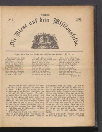 N° 1. Januar. 1891