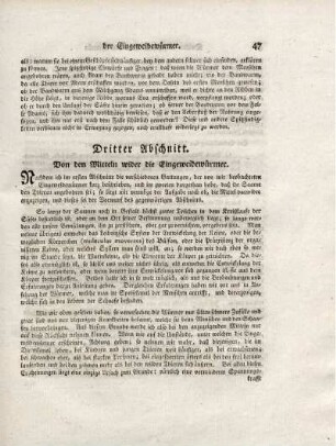 Dritter Abschnitt. Von den Mitteln wider die Eingeweidewürmer.