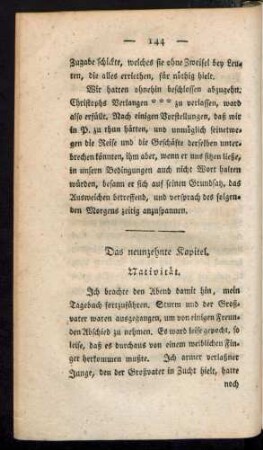 Das neunzehnte Kapitel. Nativität.