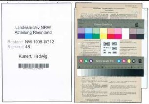 Entnazifizierung Hedwig Kunert , geb. 03.01.1908 (Postangestellte)
