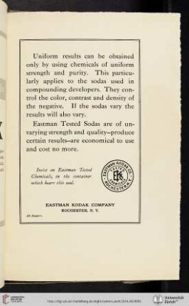 Eastman Kodak Company [Tested Chemicals]