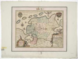 Karte von Ostfriesland, 1:250 000, Kupferstich, um 1627-1630