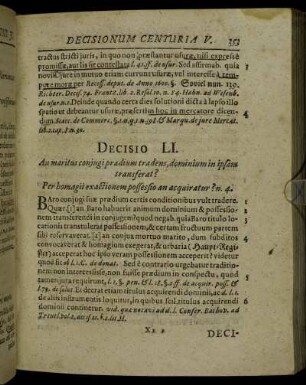 Decisio LI. - Decisio Ultima.