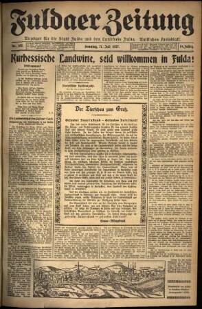 Erste Ausgabe vom Sonntag, den 17. Juli 1927.