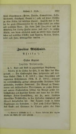 Zweiter Abschnitt. Afrika