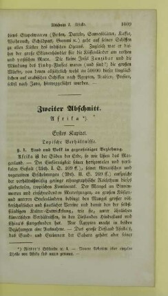 Zweiter Abschnitt. Afrika