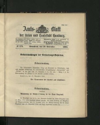 No. 175. 29. November. 1902.