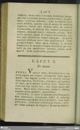 Caput X. De Somno