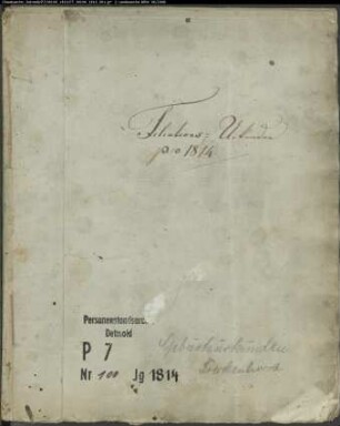 Zivilstandsregister der Munizipalität Freckenhorst (G 1814). (Gemeinde: Freckenhorst, Kreis Warendorf)