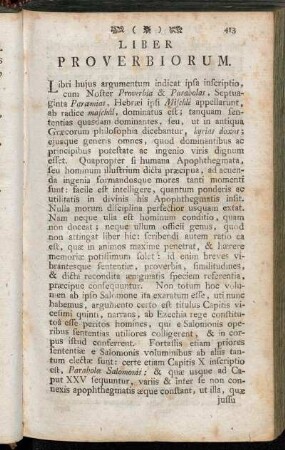Liber Proverbiorum.
