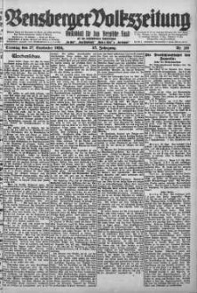 Bensberger Volkszeitung. 1907-1929