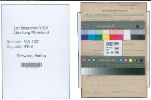 Entnazifizierung Hertha Schwarz , geb. 09.02.1904 ()