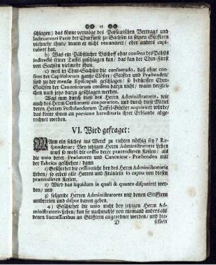 VI. wird gefraget:
