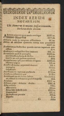 Index Rerum Notabilium.