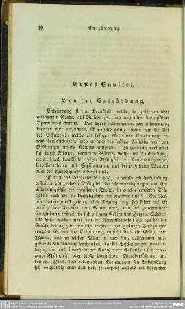 Erstes Capitel. Von der Entzündung